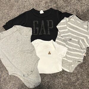 GAP Baby Collection - Black, Gray, White 0-3 Months